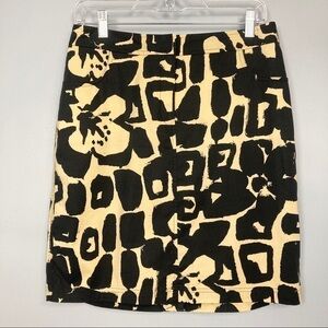 𝅺august Silk Giraffe Floral Print Pencil Skirt